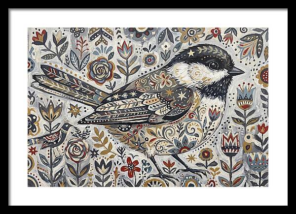 Chickadee In Floral Wonderland