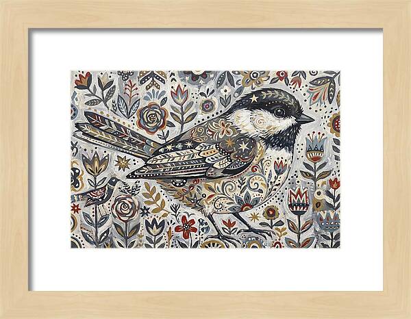 Chickadee In Floral Wonderland