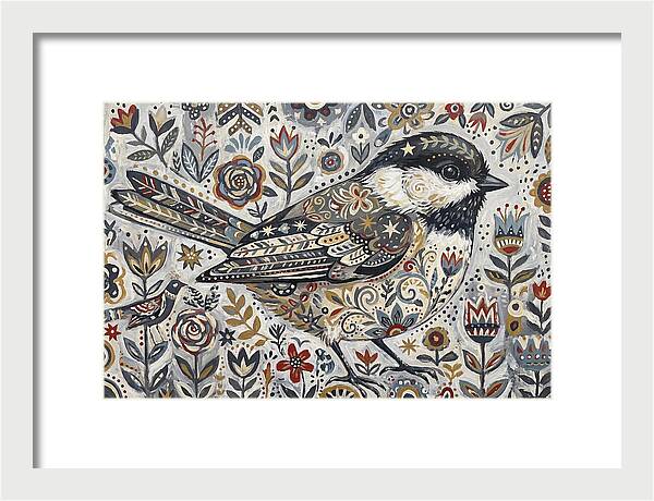 Chickadee In Floral Wonderland