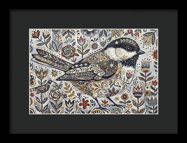 Chickadee In Floral Wonderland