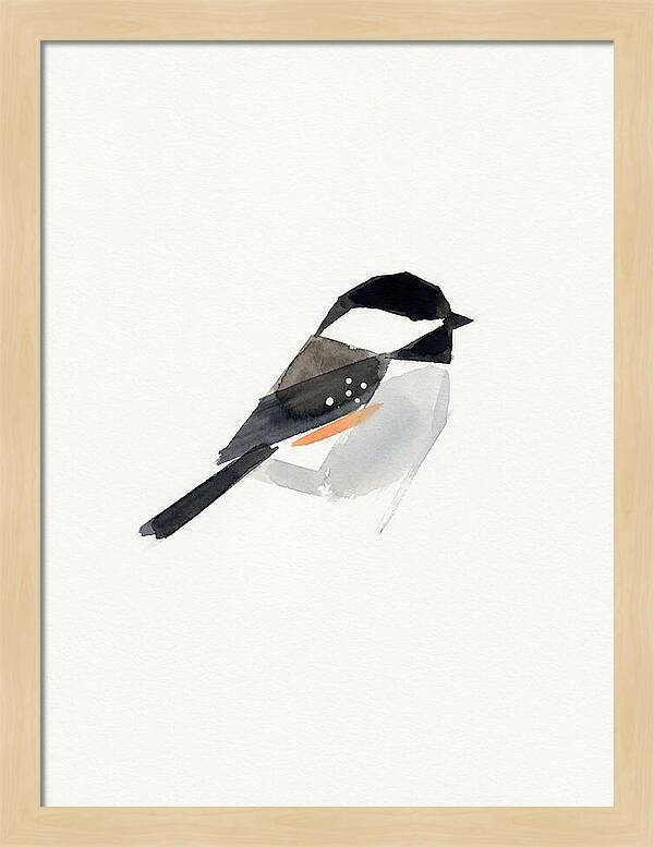 Chickadee In Minimalist Style