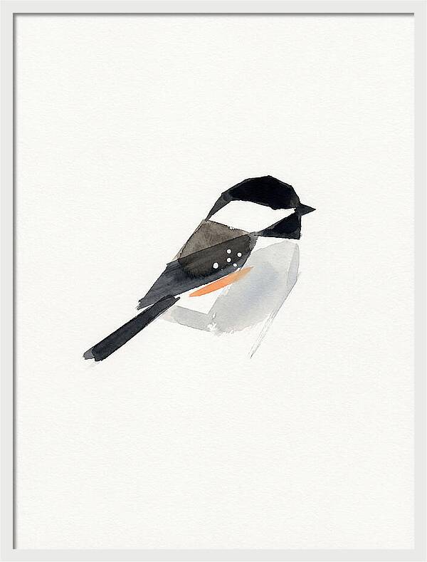 Chickadee In Minimalist Style