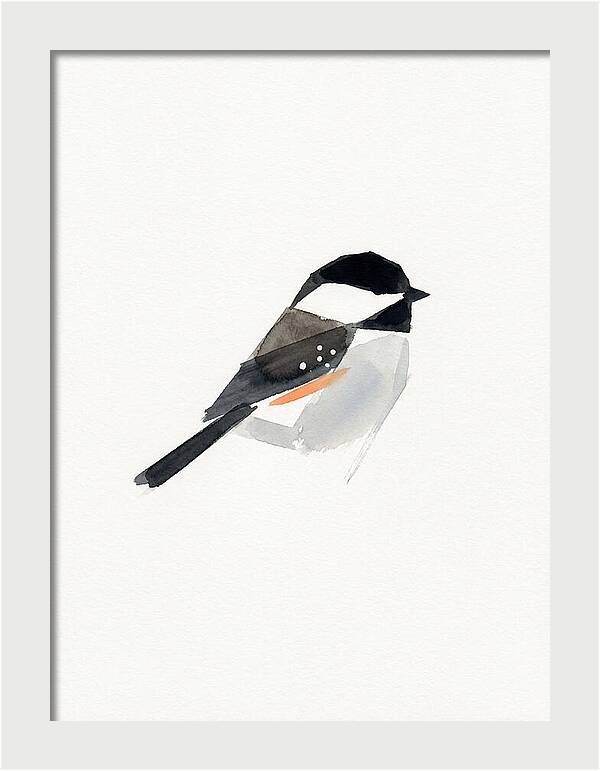 Chickadee In Minimalist Style