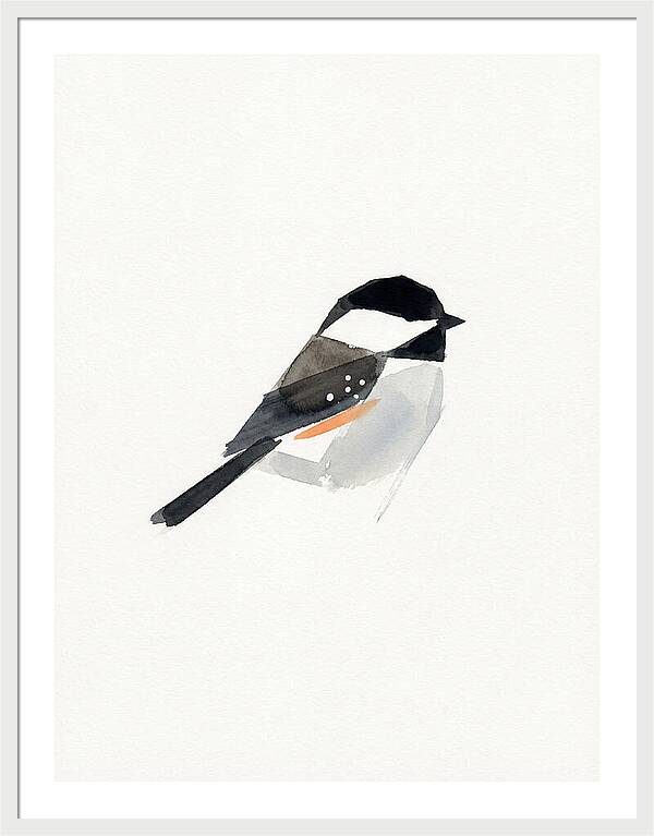 Chickadee In Minimalist Style