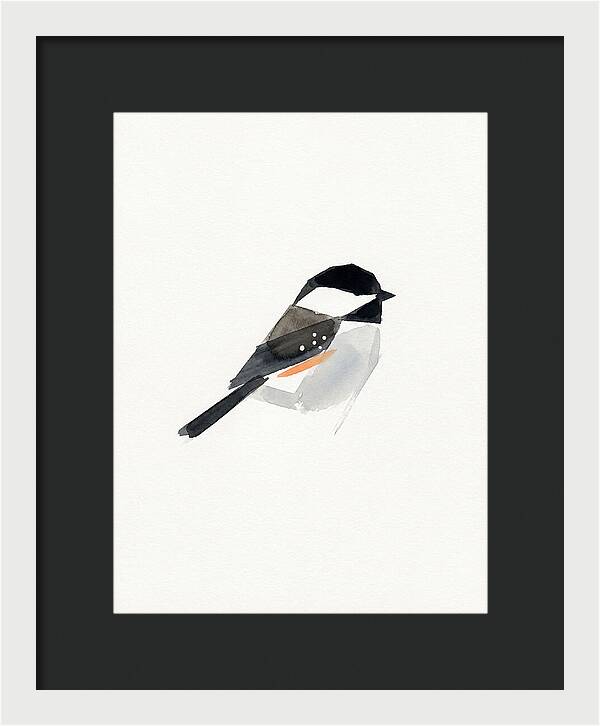 Chickadee In Minimalist Style