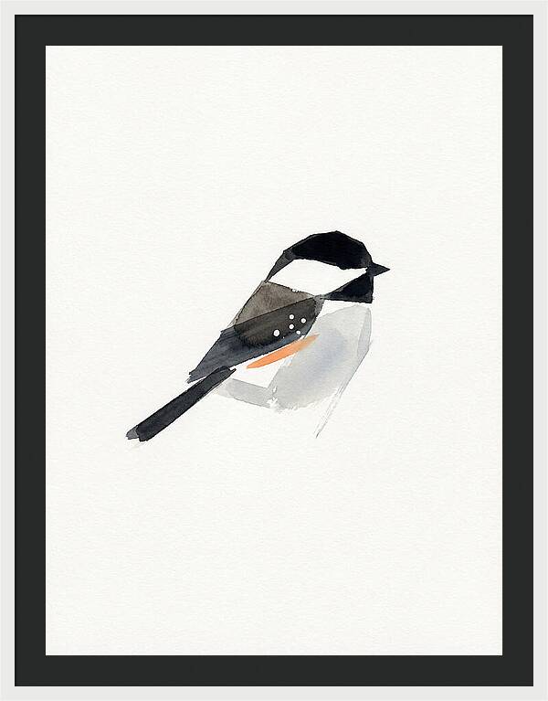 Chickadee In Minimalist Style