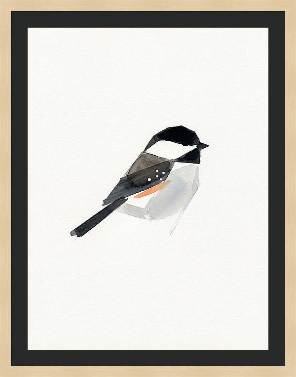 Chickadee In Minimalist Style