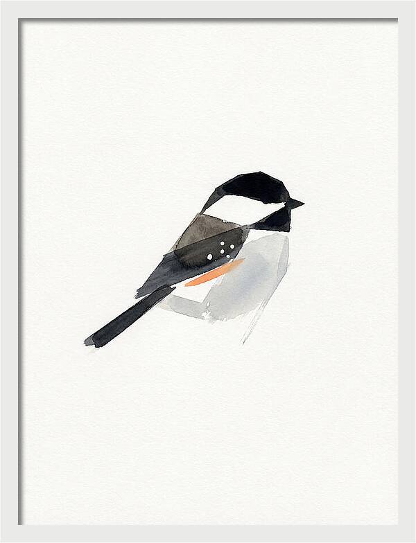Chickadee In Minimalist Style