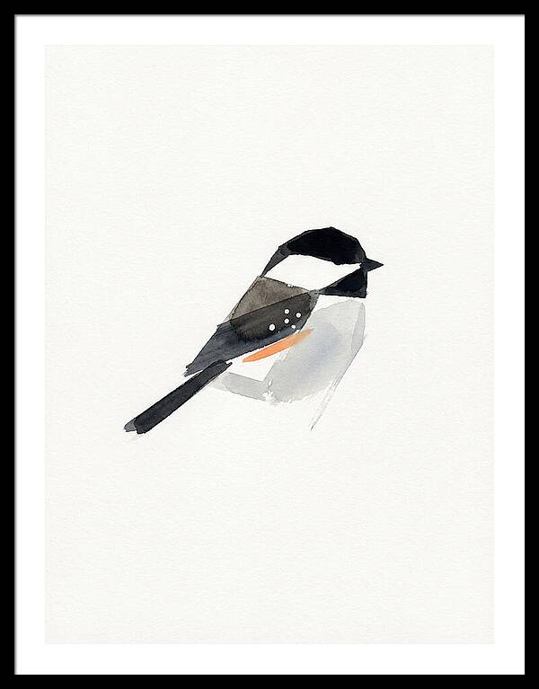 Chickadee In Minimalist Style