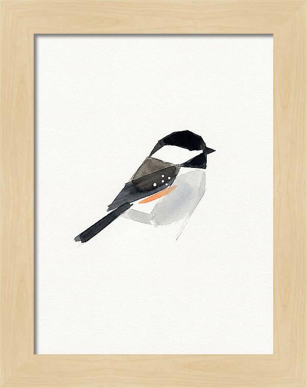 Chickadee In Minimalist Style