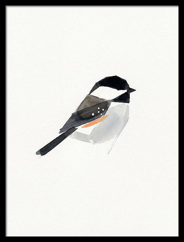 Chickadee In Minimalist Style