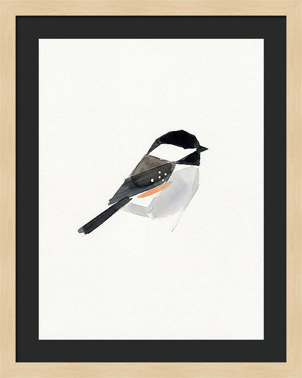 Chickadee In Minimalist Style