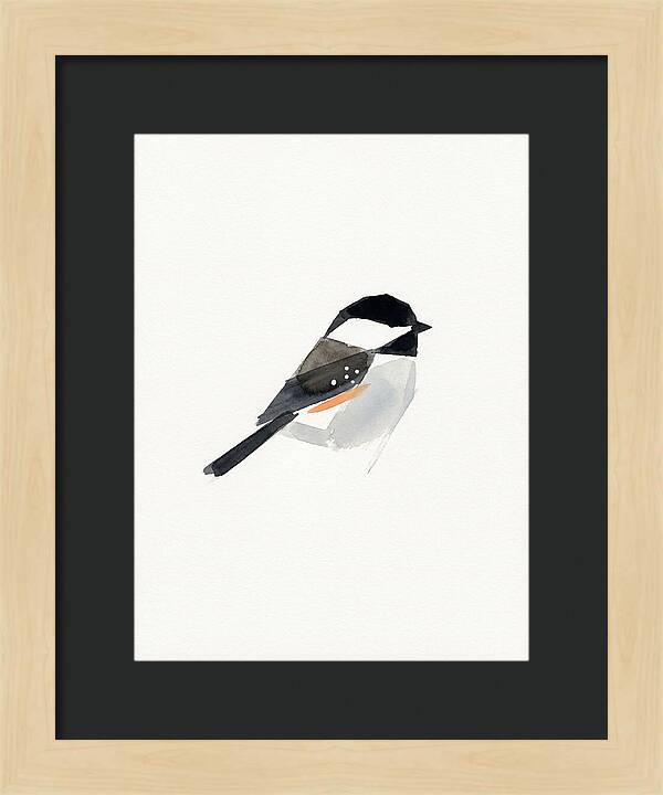 Chickadee In Minimalist Style