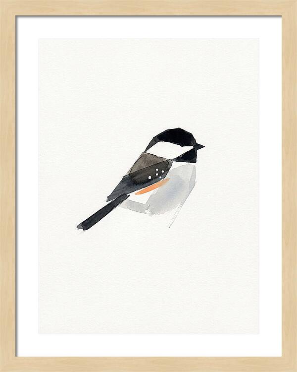 Chickadee In Minimalist Style