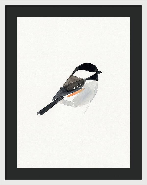 Chickadee In Minimalist Style