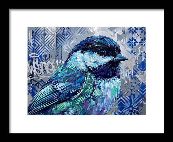 Chickadee In Vibrant Blues