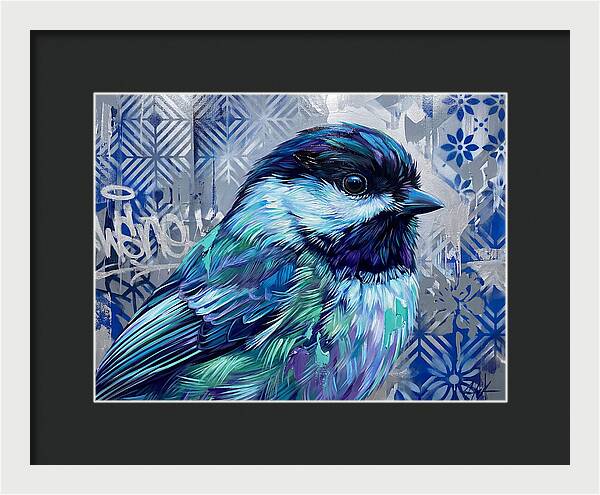 Chickadee In Vibrant Blues