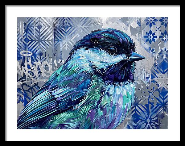 Chickadee In Vibrant Blues