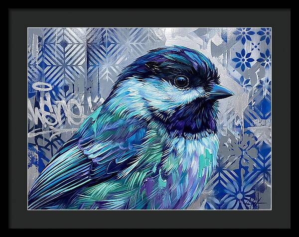 Chickadee In Vibrant Blues