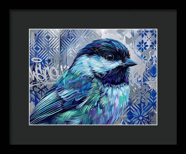Chickadee In Vibrant Blues