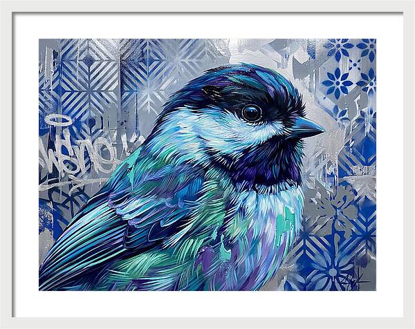 Chickadee In Vibrant Blues