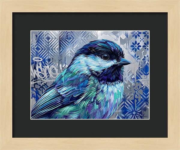 Chickadee In Vibrant Blues
