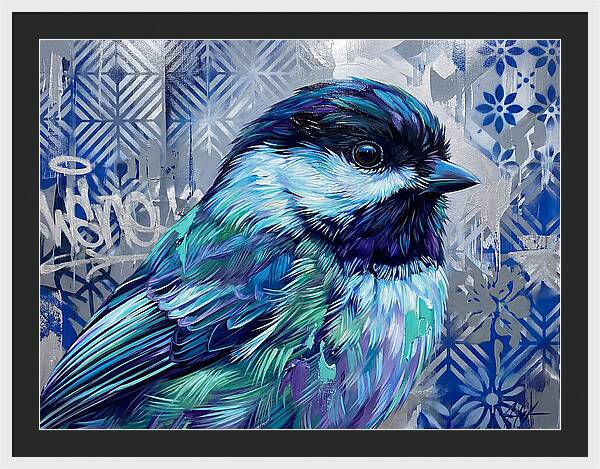 Chickadee In Vibrant Blues