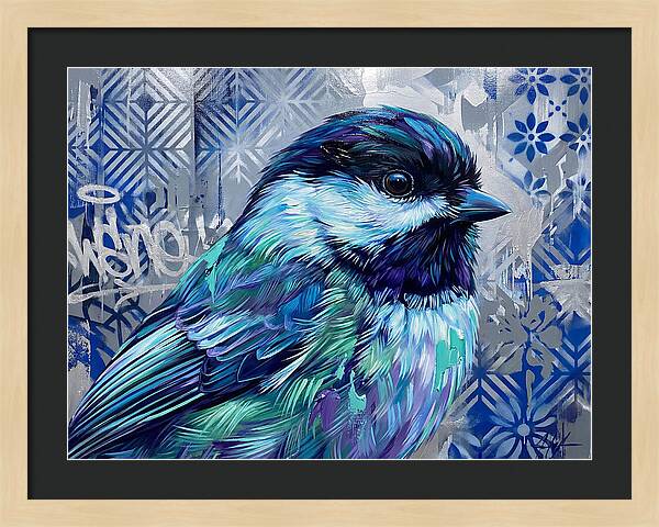 Chickadee In Vibrant Blues