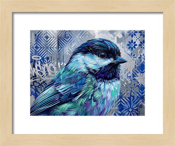 Chickadee In Vibrant Blues