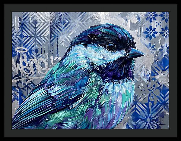 Chickadee In Vibrant Blues