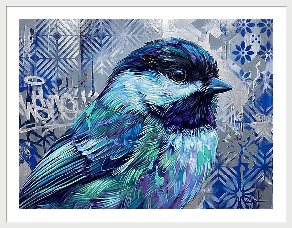 Chickadee In Vibrant Blues