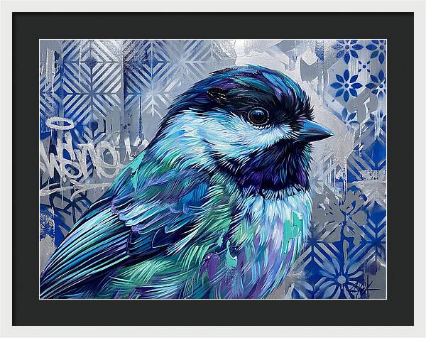 Chickadee In Vibrant Blues