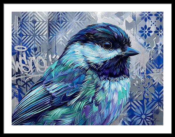 Chickadee In Vibrant Blues