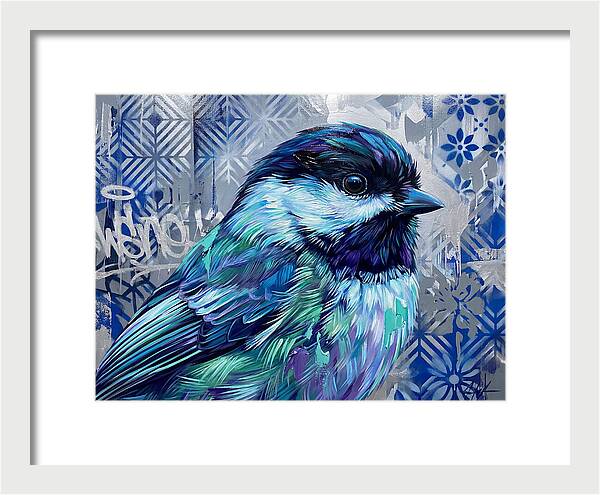 Chickadee In Vibrant Blues
