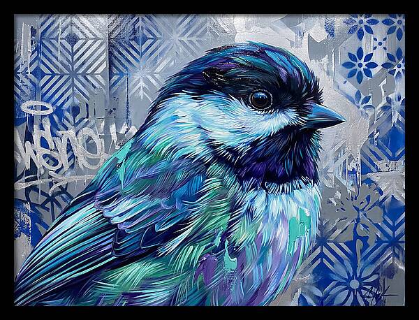 Chickadee In Vibrant Blues