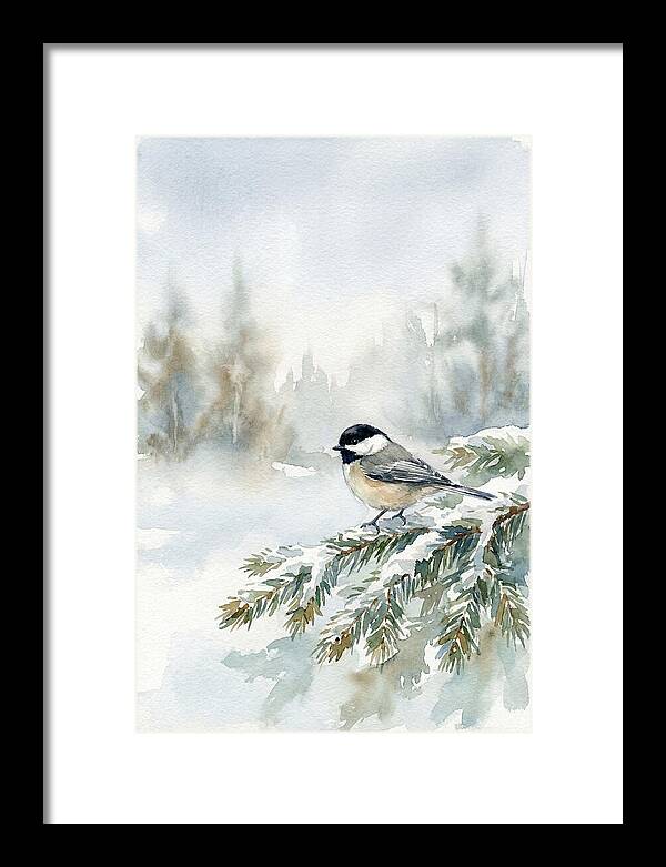 Chickadee In Winter Serenity