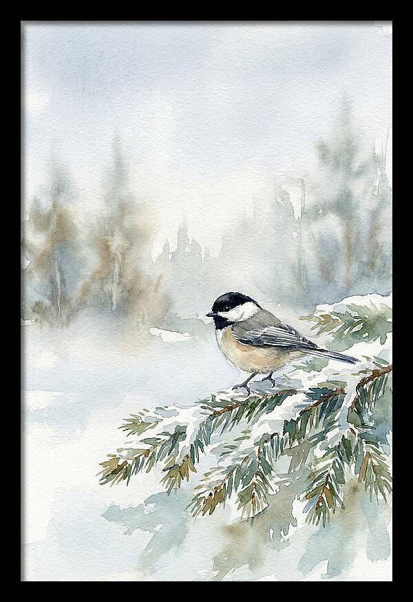 Chickadee In Winter Serenity