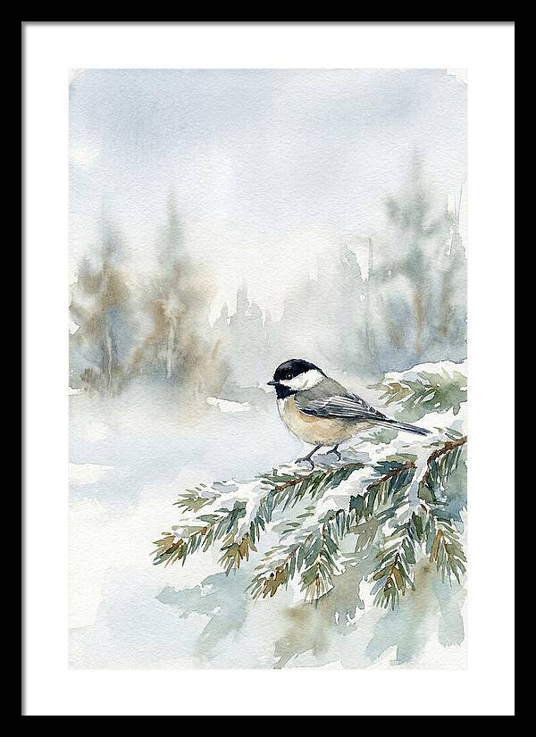Chickadee In Winter Serenity