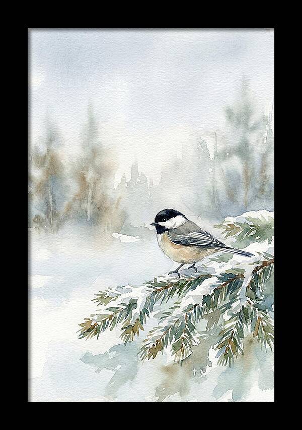 Chickadee In Winter Serenity