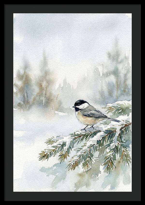 Chickadee In Winter Serenity