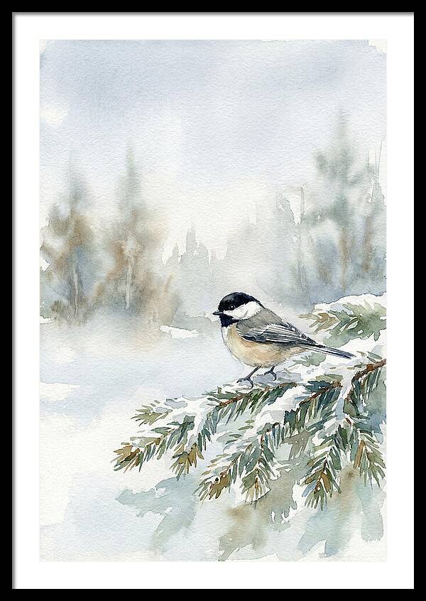 Chickadee In Winter Serenity