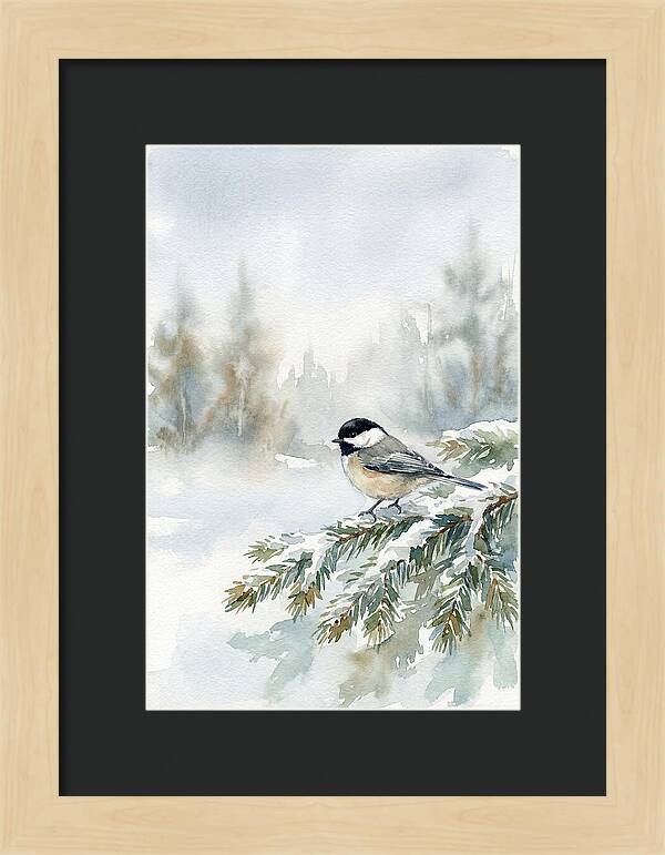 Chickadee In Winter Serenity