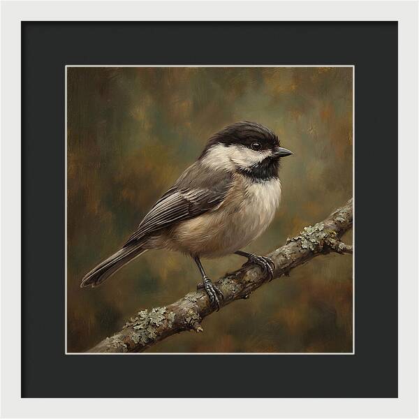 Chickadee Perched On Branch