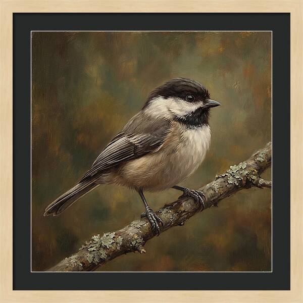 Chickadee Perched On Branch