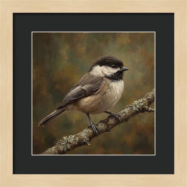 Chickadee Perched On Branch