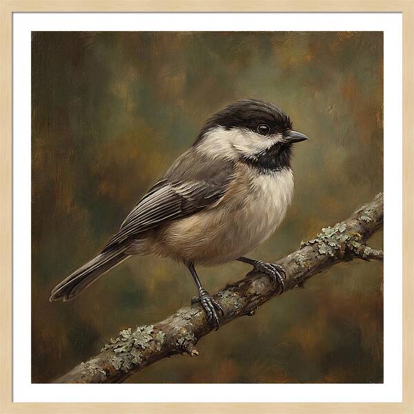 Chickadee Perched On Branch