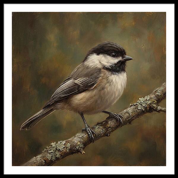 Chickadee Perched On Branch