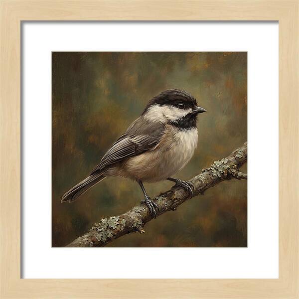 Chickadee Perched On Branch