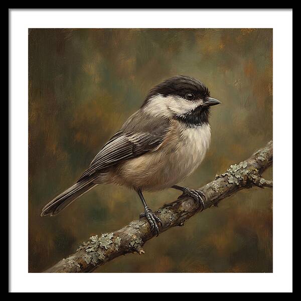 Chickadee Perched On Branch