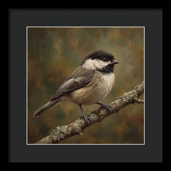 Chickadee Perched On Branch